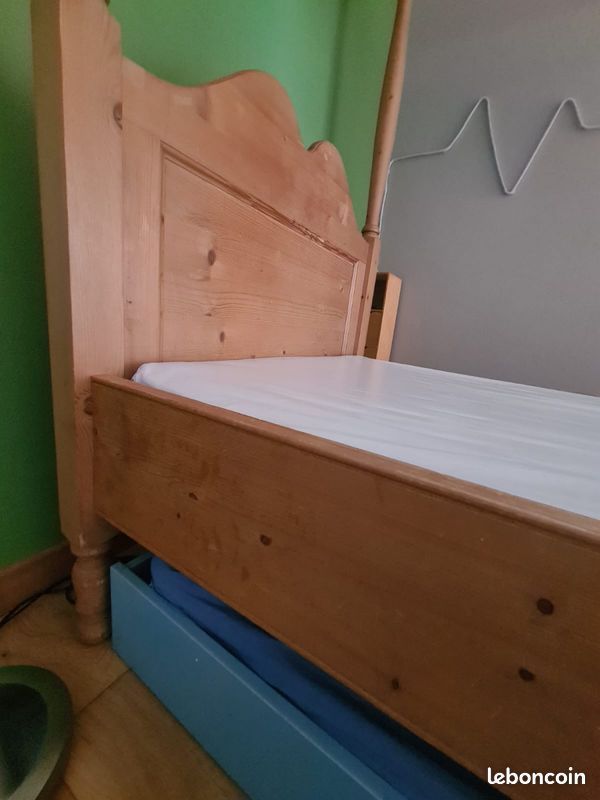 Lit baldaquin bois pour princesse (image 2)