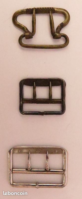 3 boucles de ceintures anciennes en métal (image 1)