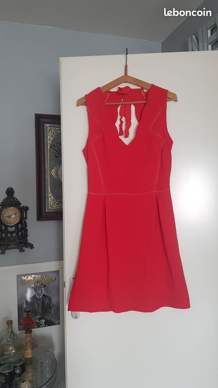 🍒 Robe rouge coquelicot dos nu vintage Opullence modèle Elisa