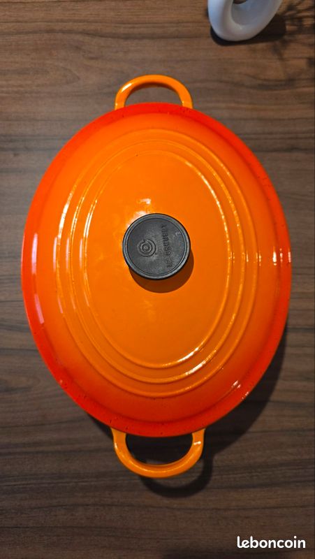 Plat Ovale Le Creuset Fonte Orange 34 Cm - Vintage N°4 - Bon état