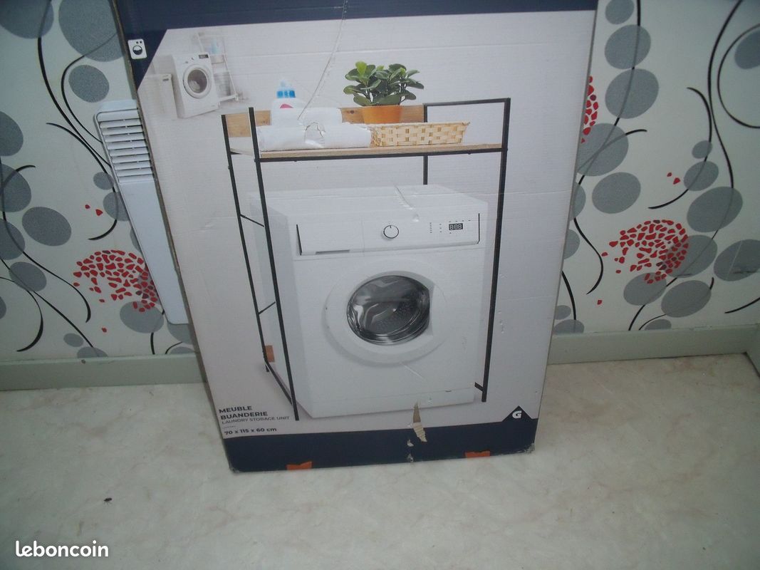 Étagère Meuble WC / Machine à Laver 3 Niveaux Blanc – 157×55×26 Cm Gain De Place Salle De Bain