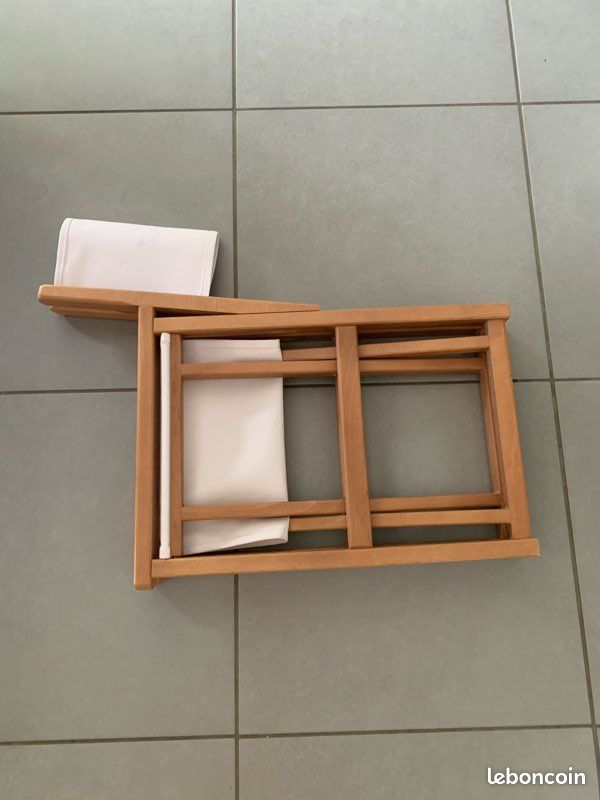 Chaise pliante bois et toile Éléa (image 3)
