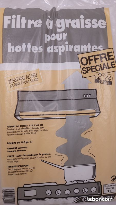 Filtre à graisse pour hotte aspirante (image 2)