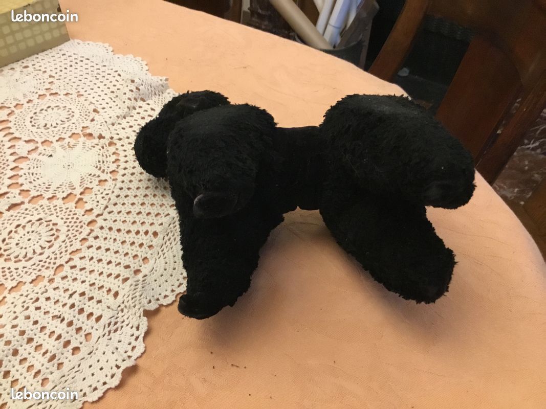 Ancienne Peluche Chien Des Années 1940/50 - Jouet Enfant Vintage, Neuf