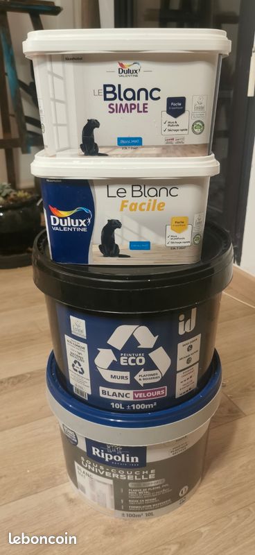 Lot de pots de peinture blanche (image 1)