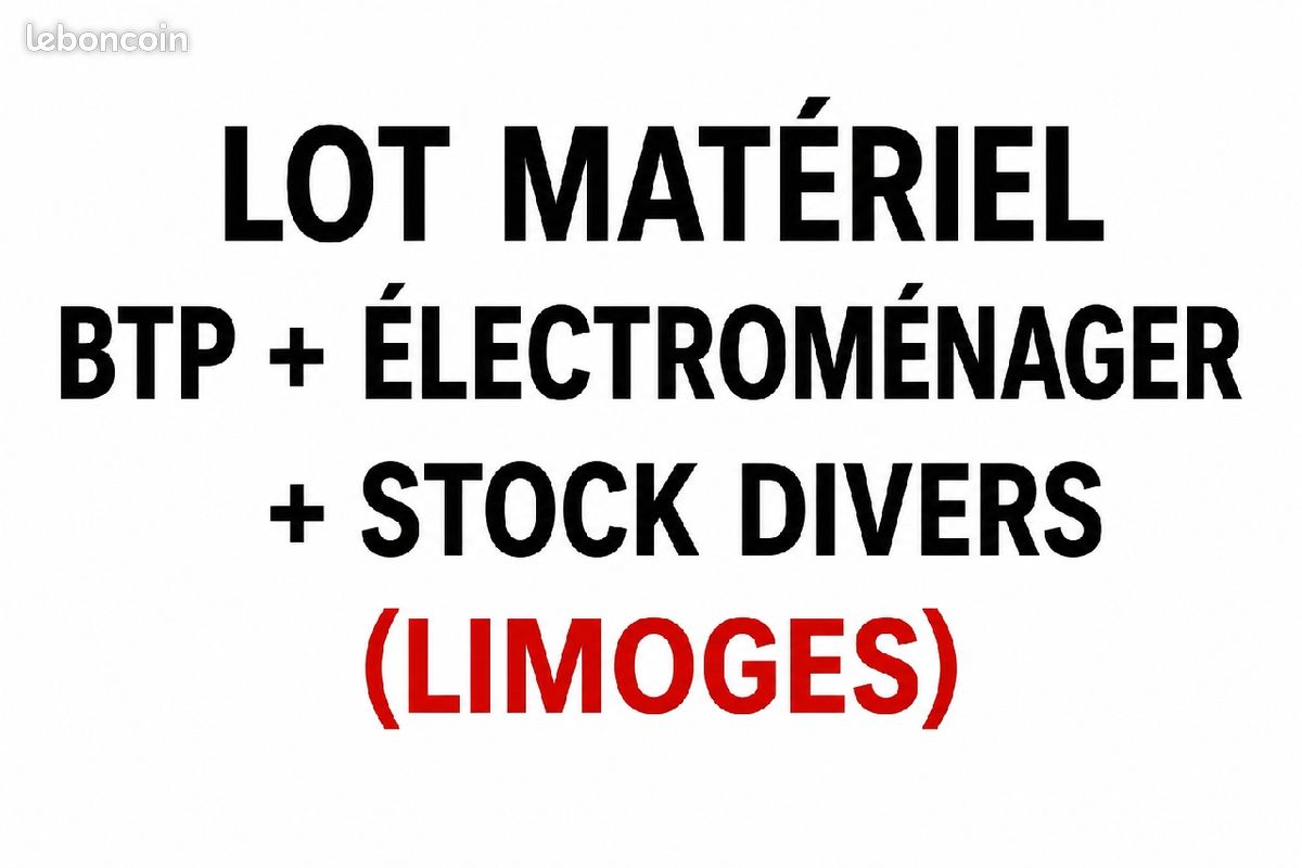 Lot materiel BTP, electromenager (image 1)