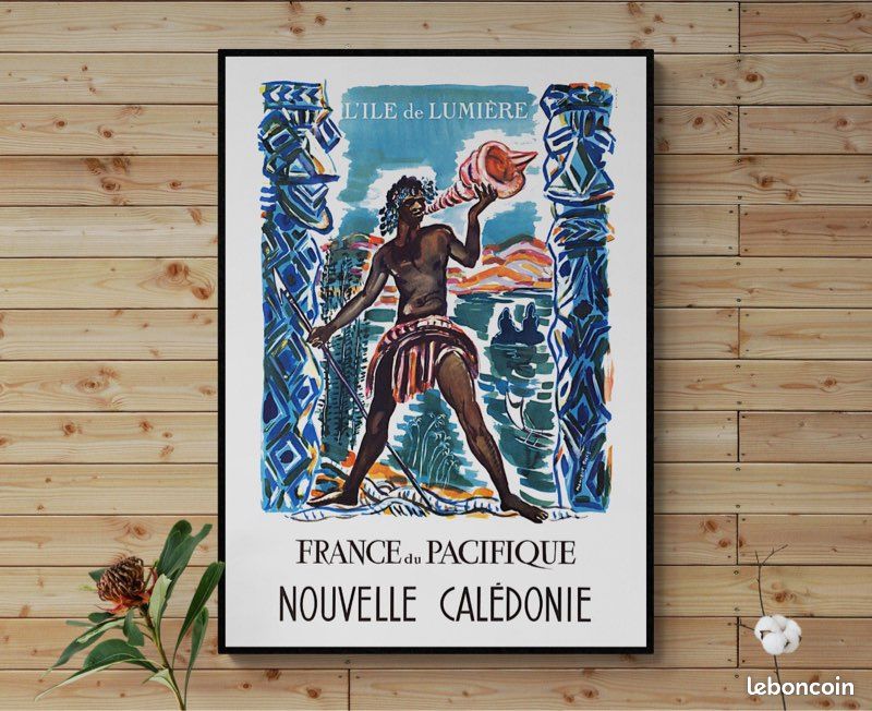 YONGCAI Poster Vintage Voyage Nouvelle-Calédonie Sur Toile - Décoration Intérieur Moderne