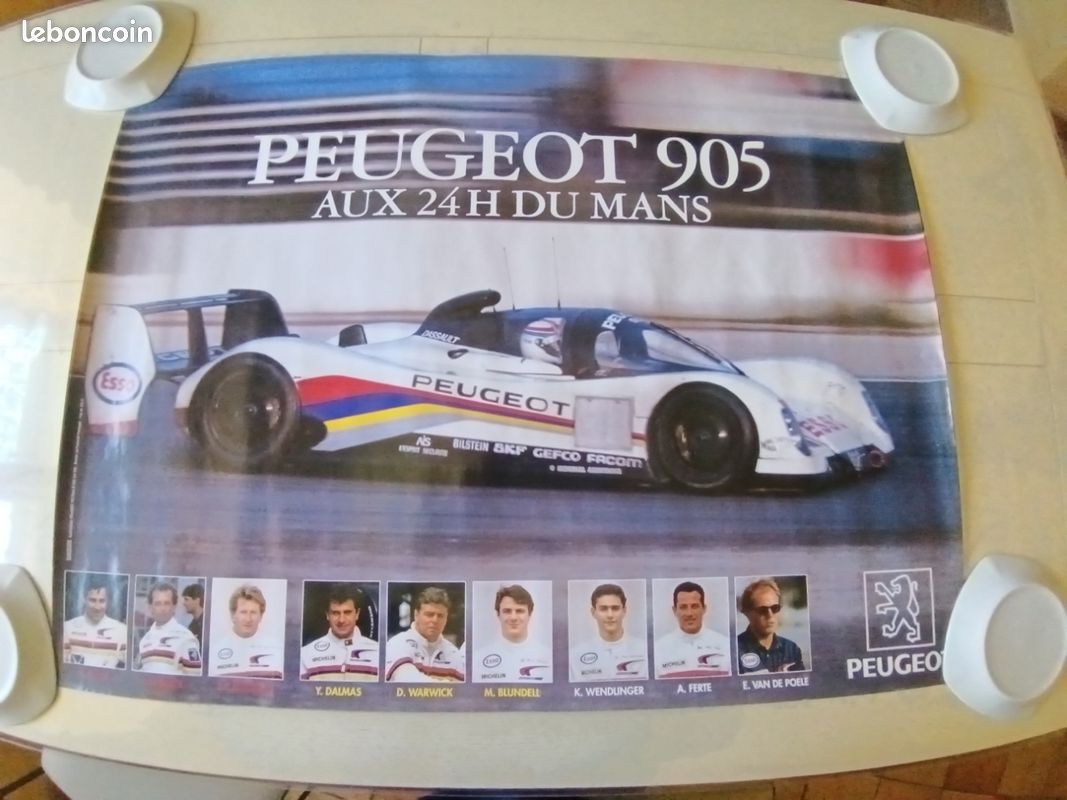 Affiche Peugeot 905 24 h du Mans 1992 (image 1)