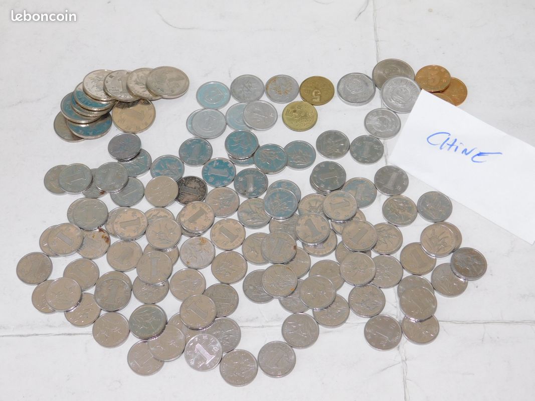 LOT pieces de monnaie CHINE chinoise + 100 YUAN renminbi chinois -  Collection