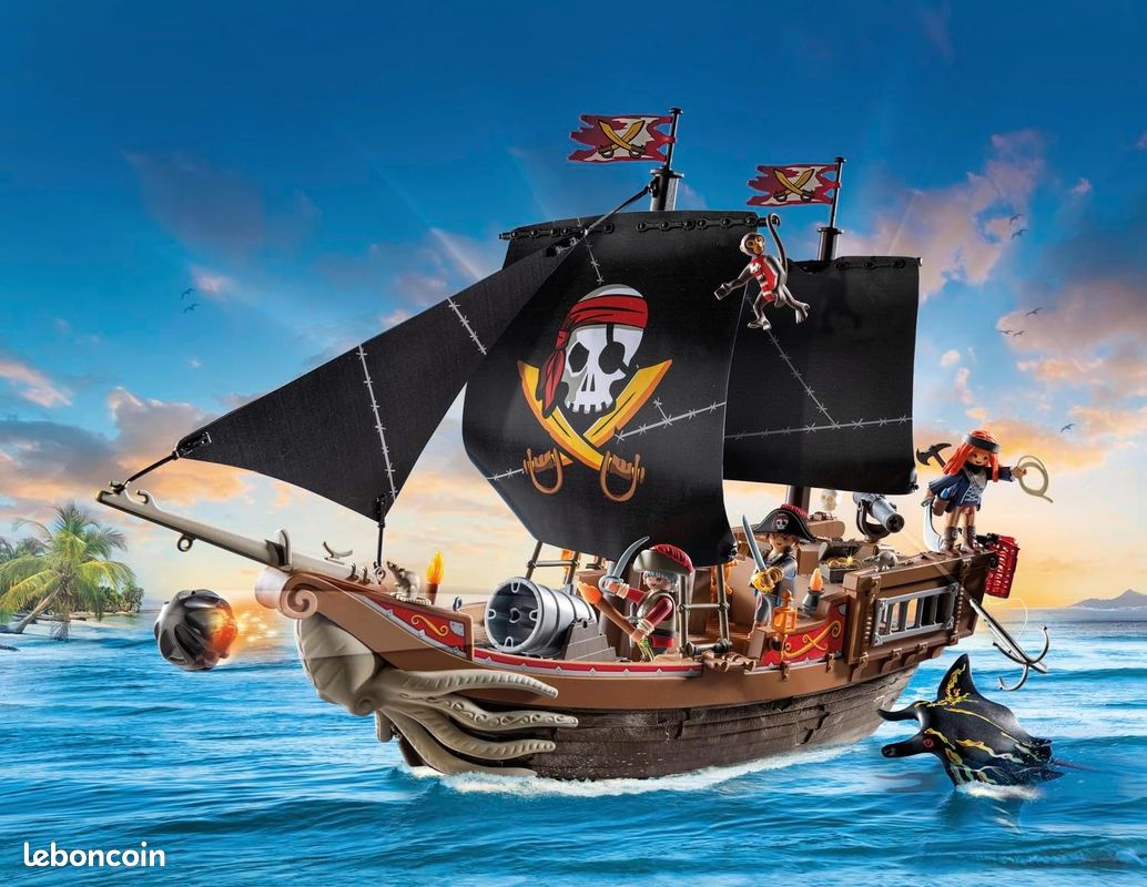 Playobil 71530 Bateau Pirates - Prenez Le Large et ebarquez pour Une
