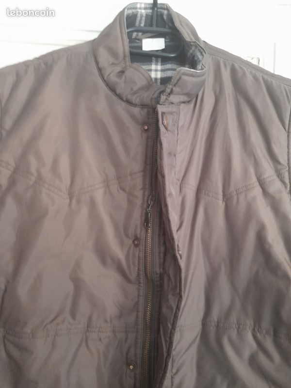Veste sans manches, doudoune vert kaki fourrée, taille L/XL (image 2)