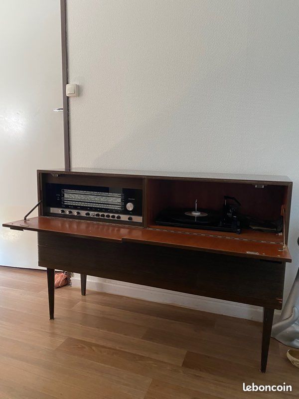 Console radio - tourne disque vintage 1970 (image 1)