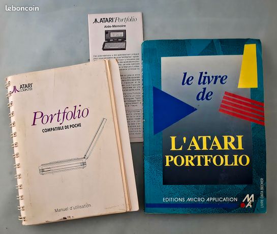 Atari Portfolio (1989) - Ordinateur De Poche Vintage Avec Documents, état Fonctionnel