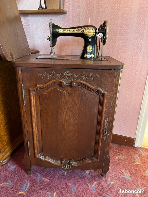 Machine à coudre SINGER Ancienne avec meuble (image 2)
