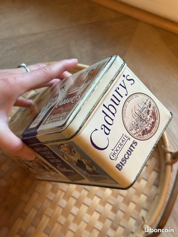 Boîte en métal sérigraphiée Cadbury années 1920-30 - 22 cm (image 7)