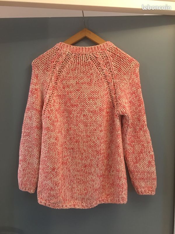 Pull d'été neuf coton rose chiné Comptoir des cotonniers T2 (image 2)