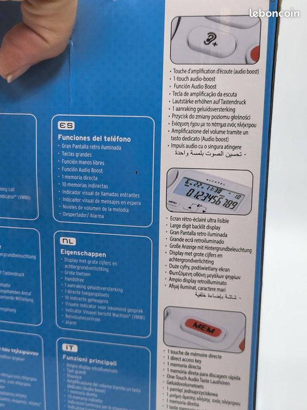 #A12 – Téléphone fixe Alcatel Temporis Tmax 20 blanc avec boîte fonctionne (image 6)
