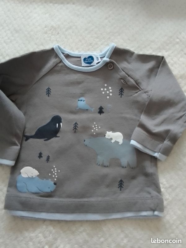 Veste+ teeshirts 6 mois (image 5)