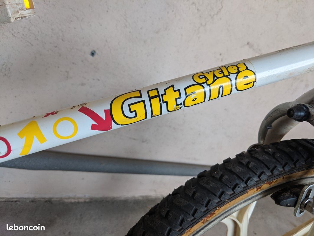 Maillot Vintage BMX Cycles Gitane - Jaune - Taille M - Années 80