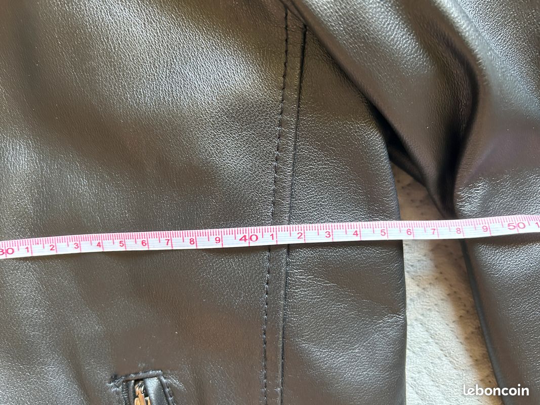 Blouson Hommes ou femmes cuir véritable d’Arienzo Italie Taille 44 / Neuf (image 8)