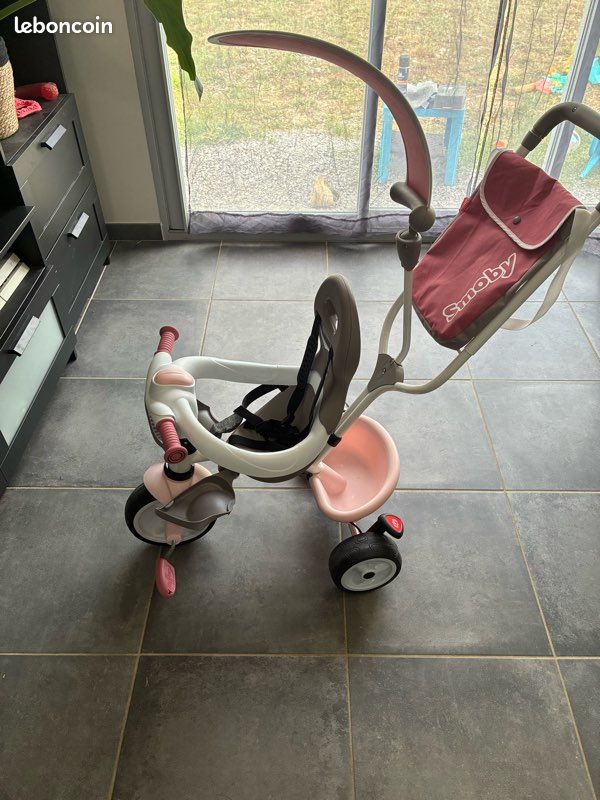 Tricycle évolutif SMOBY Baby Balade rose (image 1)