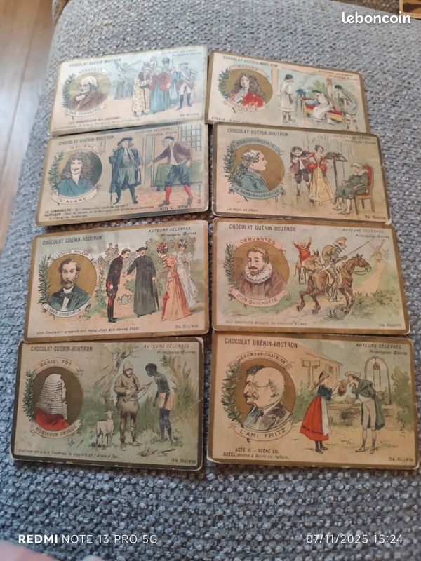 ANCIENNE CHROMO PUBLICITAIRE Guérin Boutron Célébrités 628 Amiral Bellue EUR 10,00 - FR
