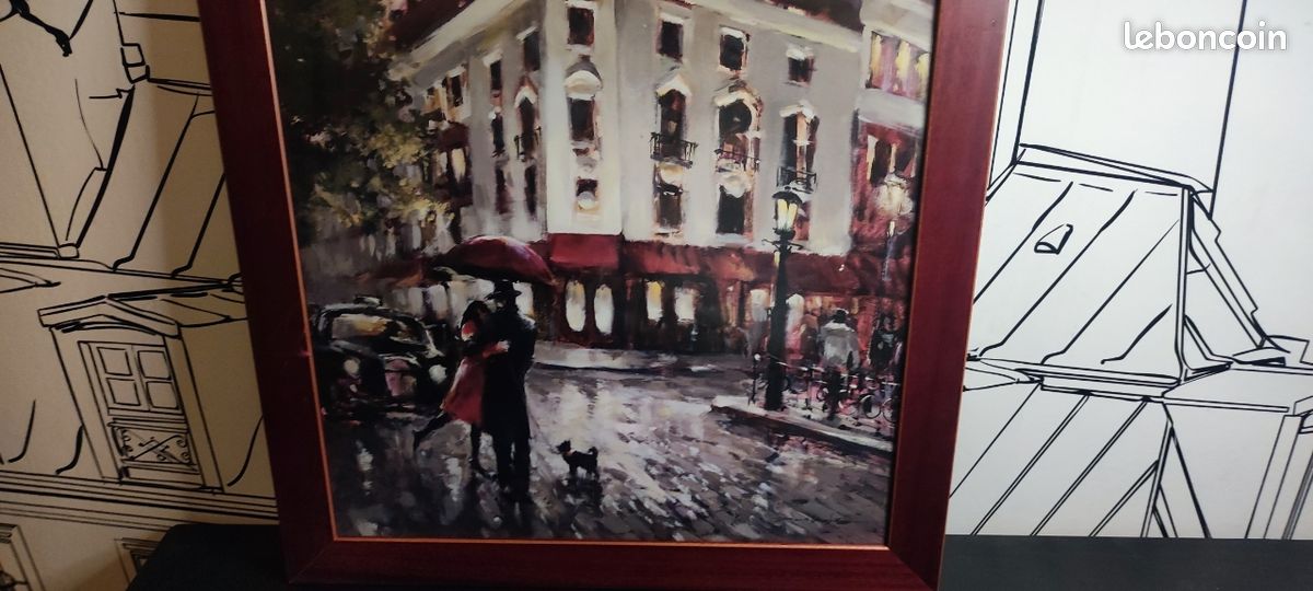 Deux superbes tableaux couple d'amoureux reproductions de Brent Heighton Welcome embrace et Étreinte romantique (image 6)