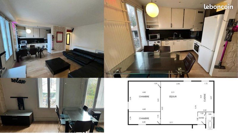 Appartement 3 pièces 52 m² · à Suresnes · 52 m² · 1 600 €