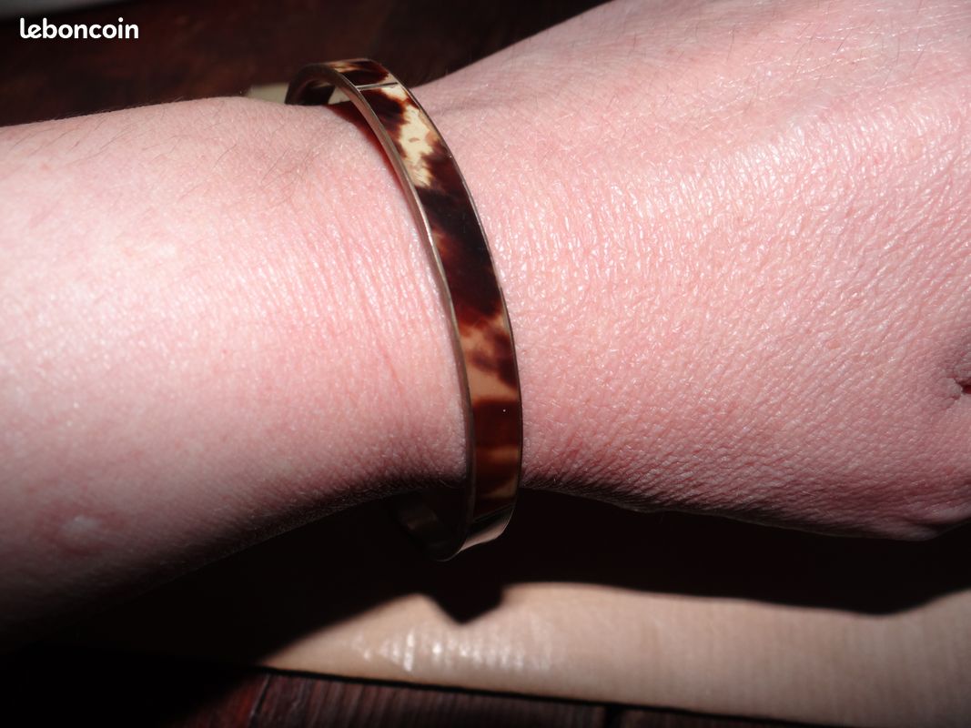 Bracelet Jonc Laiton et Loupe d'Orme (image 1)