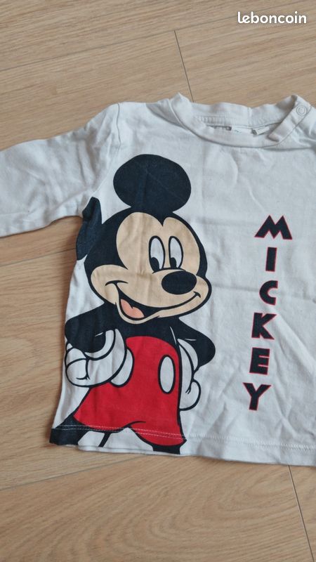 T-shirt manche longue Mickey 12mois (image 2)