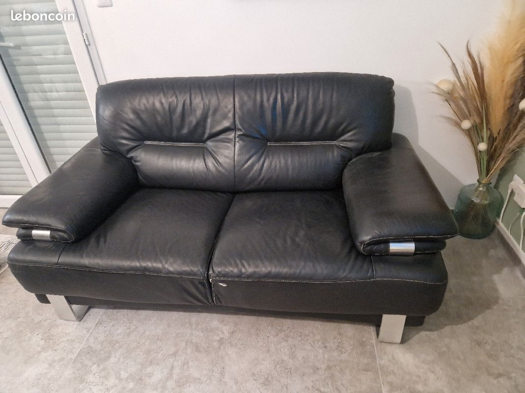 Lot de 2 canapes cuir (image 7)
