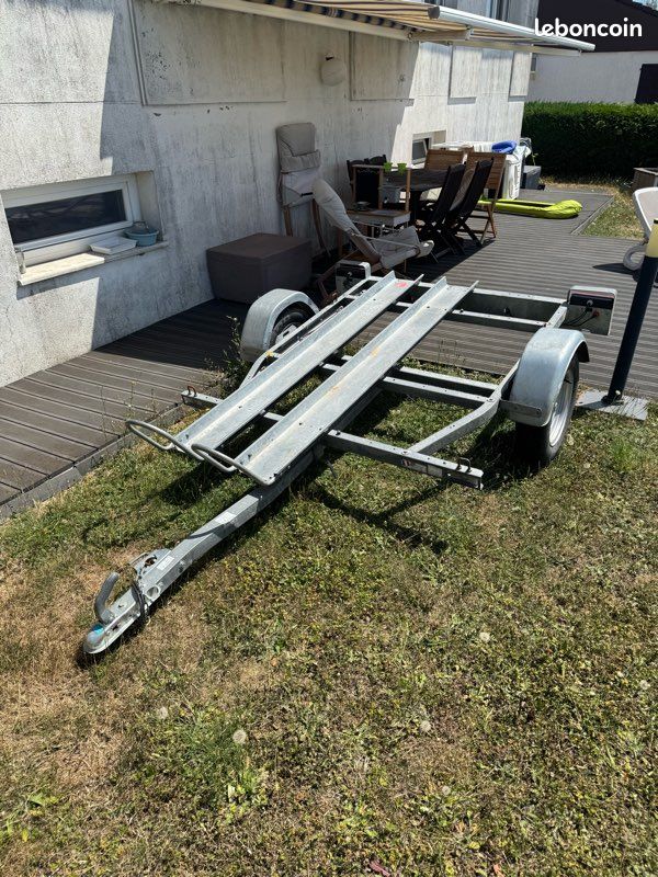 Remorque moto 2 rails + rail chargement (image 1)