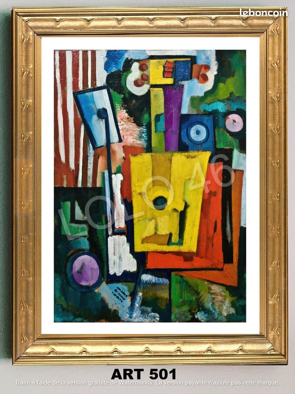 10 tableaux de Amadeo de SOUZA-CARDOSO de 1914 à 1917. Reproductions. Art abstrait collages scrapbooking. PACK N°1 (image 6)