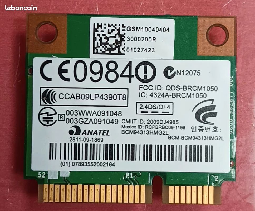 Carte wifi Broadcom BCM94313HMG2L HP Pavilion G62-B48EF,G72-b56sf 593836-001 - F (image 2)