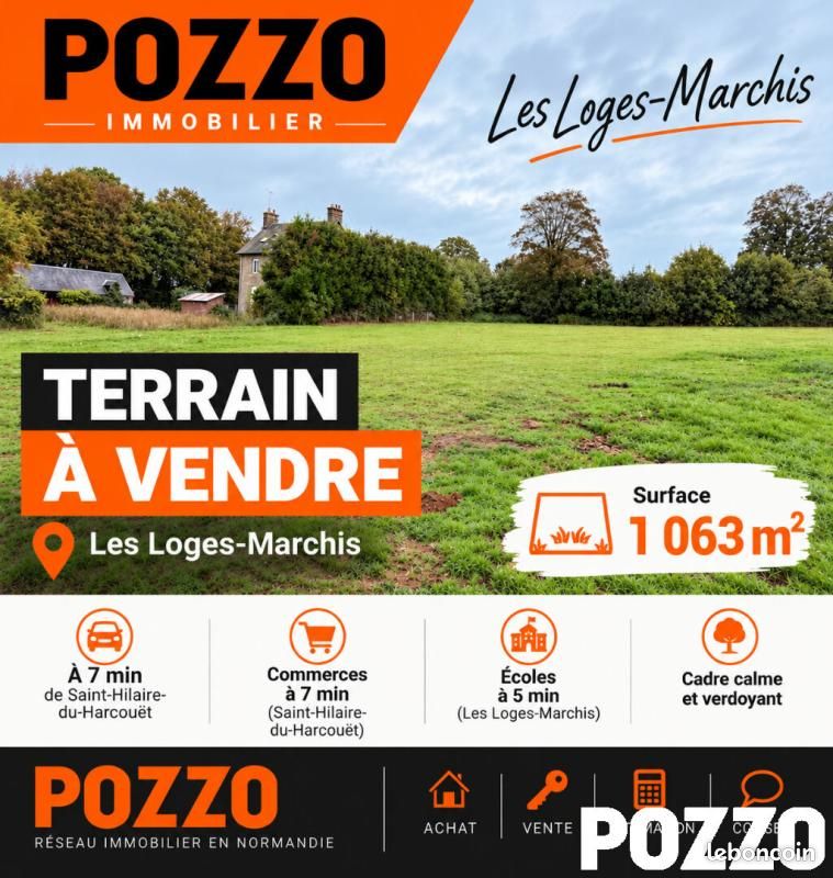 Terrain 1063 m² · aux Loges-Marchis · 32 500 €