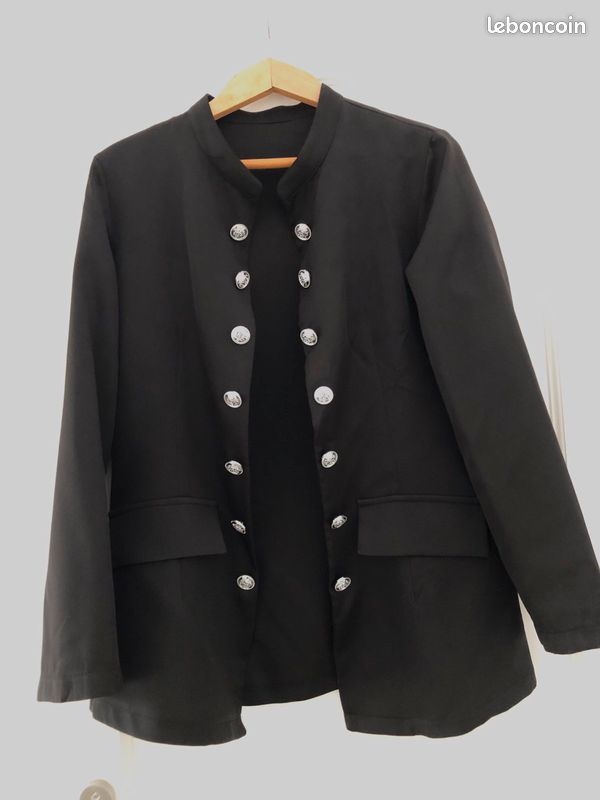 Veste femme noire mi/saison Taille 38 neuve avec (image 3)