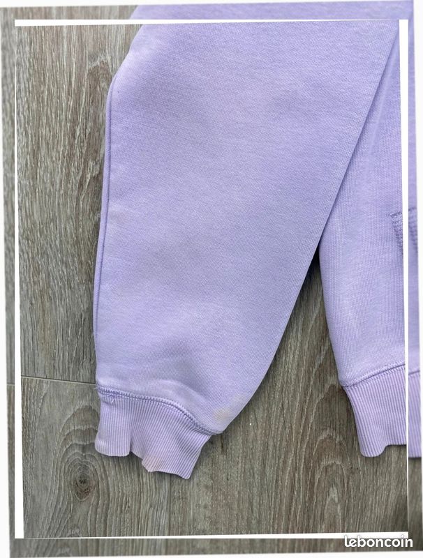 Hoodie/ Pull/ Sweat à capuche violet logo brodé Carhartt sur la manche #A22 - Taille XS (image 4)