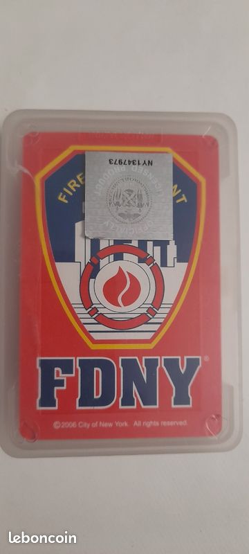 FDNY jeu 52 cartes sapeurs pompier NEW YORK (image 2)