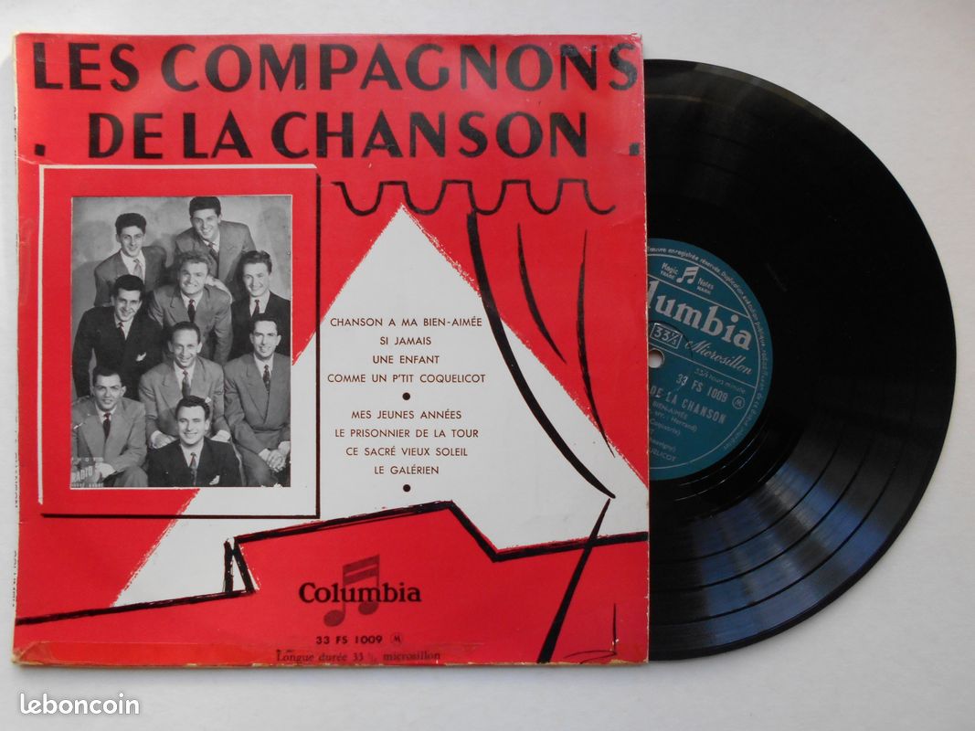 LES COMPAGNONS DE LA CHANSON - disque 33 tours vinyle 25 cm - 1954 (image 1)