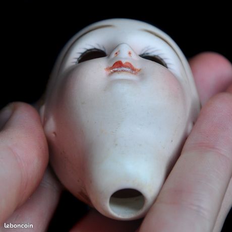 Tête de poupée ancienne JUMEAU reproduction 9cm