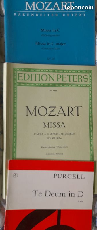 11 partitions chant choral Mozart, Bach, Mendelssohn, Hayn et Purcell (image 3)