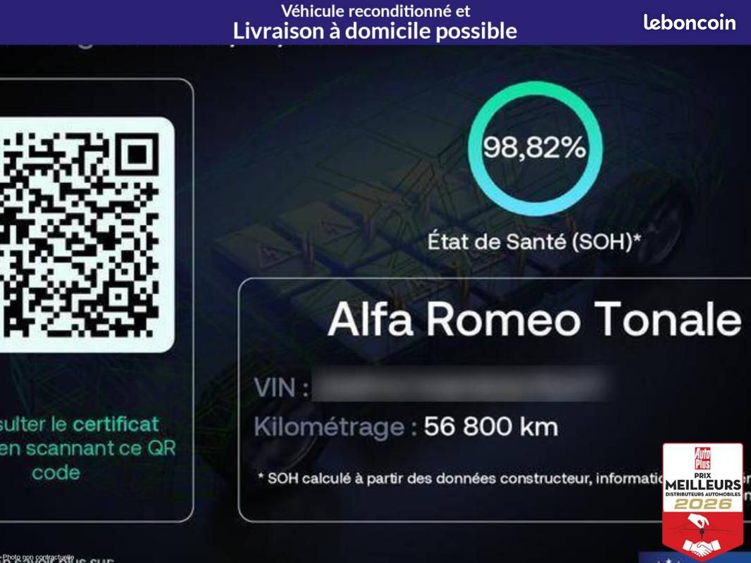 Alfa Romeo Tonale PHEV 190 AT6 e-Q4 Sprint - Voitures