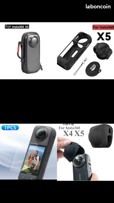 Insta360 Cache Objectif Silicone Pour X4 Et X5 - Protection Noire