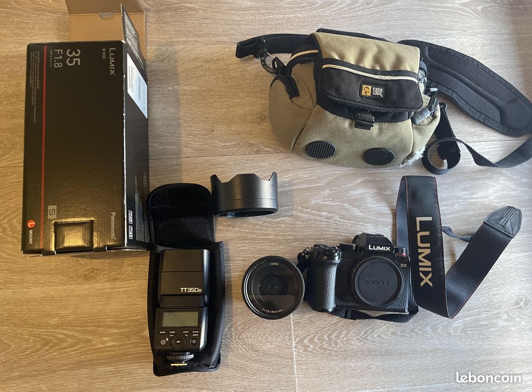 Appareil photo hybride Lumix S5 + flash godox+ objectif panasonic 35mm f1.8 (image 2)