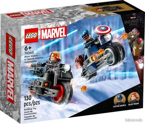 Les motos de Black Widow et de Captain America LEGO Marvel 76260 : Black Widow & Captain America Motorcycles (image 2)