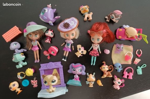 Petshops lot animaux + poupées fillettes (image 1)