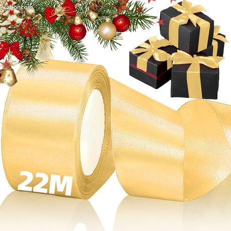 2 Rouleaux De Ruban Satin Pour Vos Cadeaux Et Décoration Gris Silver