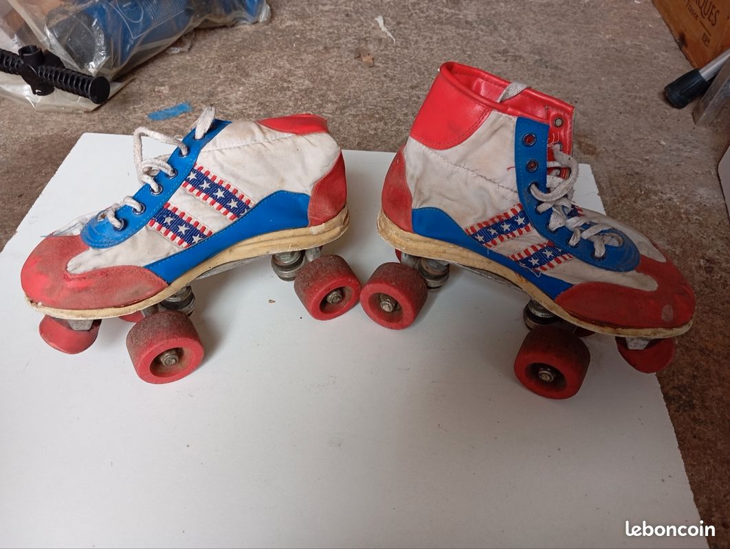 Anciens Patins à Roulettes – Vintage Roller Quad – Paire D'époque En état Correct
