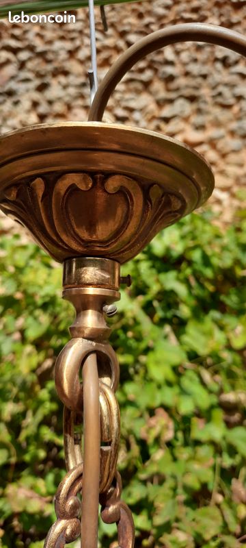 Lustre / suspension en bronze - 5 branches (TBE) (image 5)