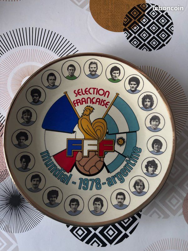 Assiette Collector Football France FFF 1978 - Coupe Du Monde Argentine - Vintage
